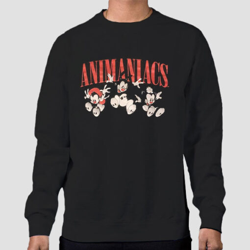 Sweatshirt Black Vintage Cartoon Movie Animaniacs