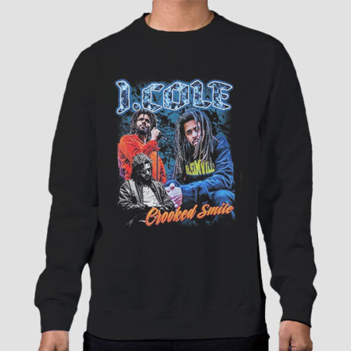 Sweatshirt Black Vintage Crooked Smile J Cole
