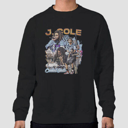 Sweatshirt Black Vintage Crooked Smile Rapper J Cole