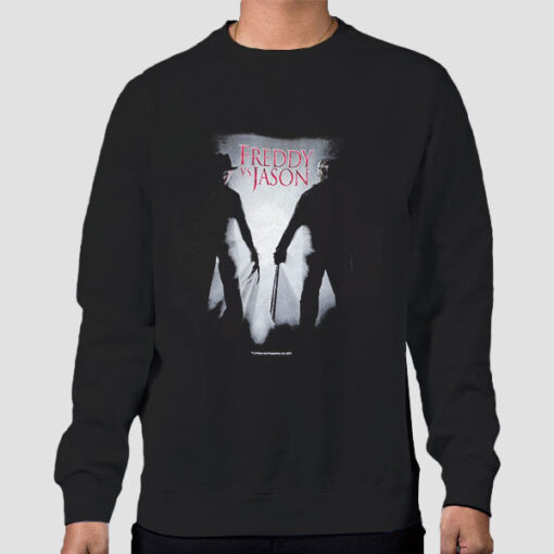 Sweatshirt Black Vintage Horror Movie Freddy vs Jason