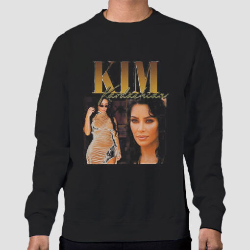 Sweatshirt Black Vintage Potrait Kim Kardashian