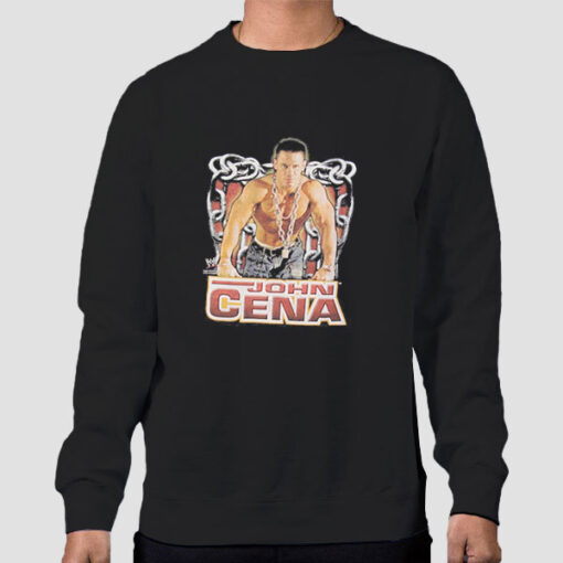 Sweatshirt Black Vintage WWE John Cena Champ Is Here