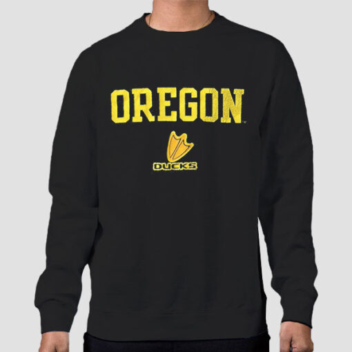 Sweatshirt Black Vintage Y2K Oregon Duck