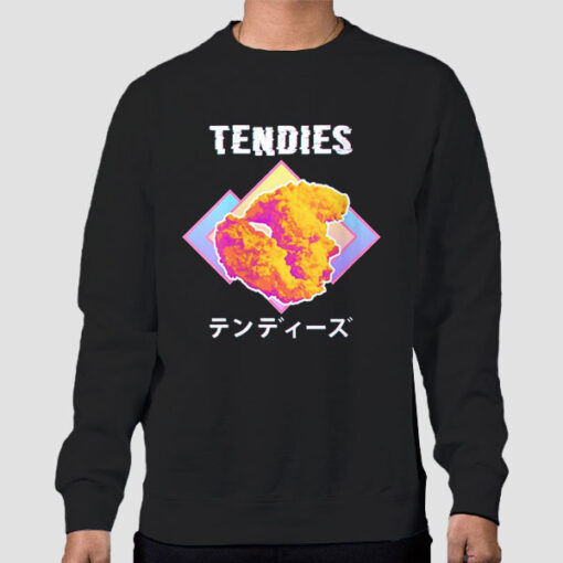 Sweatshirt Black Vtg Vaporware Tendies Chicken Tenders