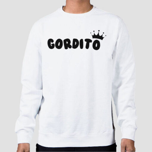 Sweatshirt White Funny Text Gordito in Spanish
