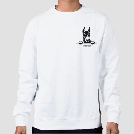 Sweatshirt White Inspired Dog Lover Doberman