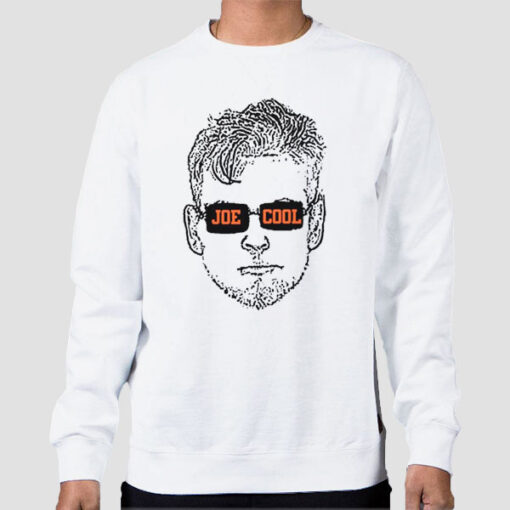 Sweatshirt White Joe Burrow Sunglasses Art Line