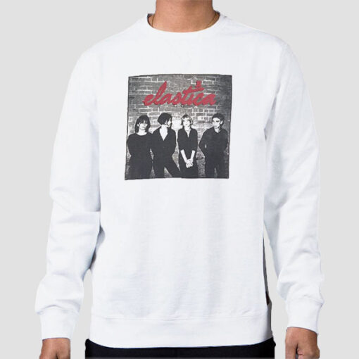 Sweatshirt White Vintage 90s Elastica Old Band