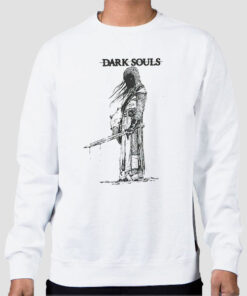 Sweatshirt White Vintage Monster Dark Souls