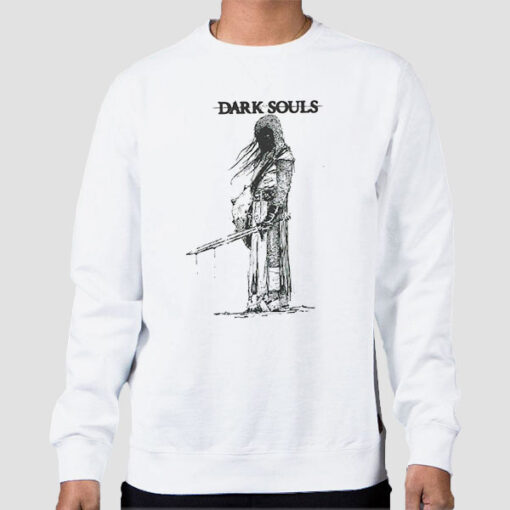 Sweatshirt White Vintage Monster Dark Souls