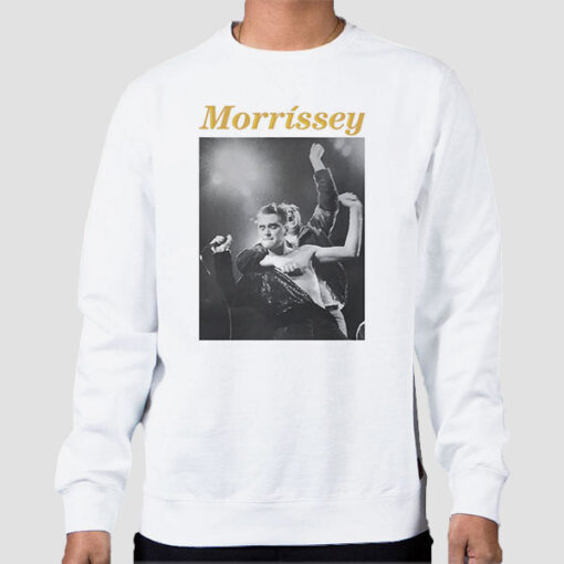 Sweatshirt White Vintage Poster Concert Morrissey