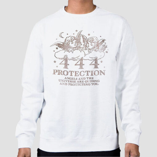 Sweatshirt White Vintage Protection Angels 444