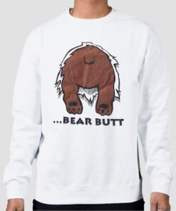 Sweatshirt White Vintage Teddy Bear Kiss My Butt
