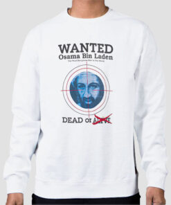 Sweatshirt White Vtg Wanted Osama Bin Laden Rookie