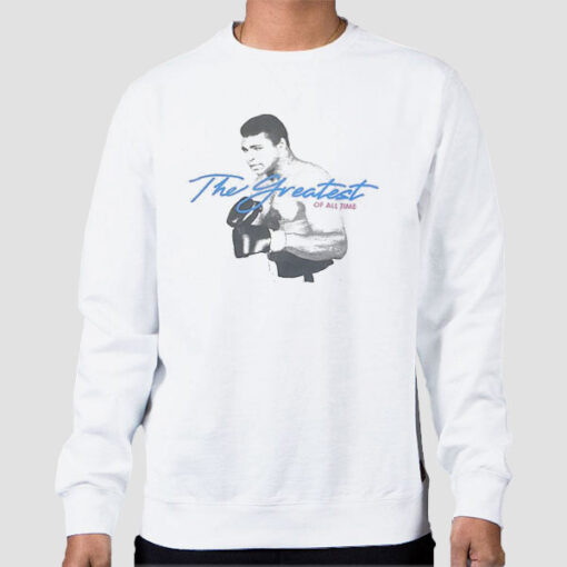 Sweatshirt White Vtg the Greatest Muhammad Ali
