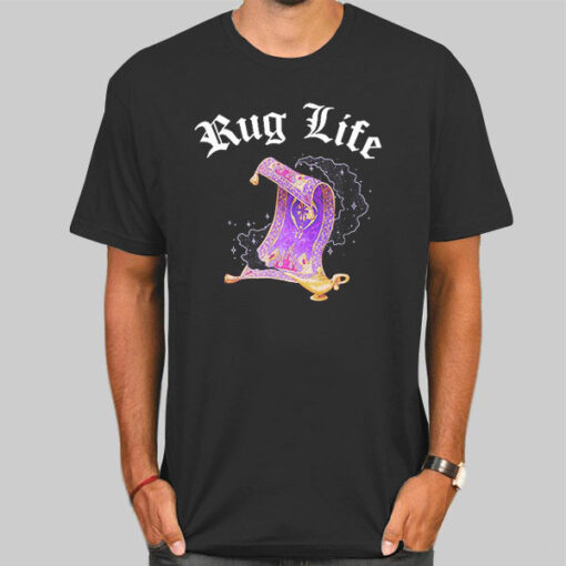 T Shirt Black Rug Life Meme Aladdin Carpet