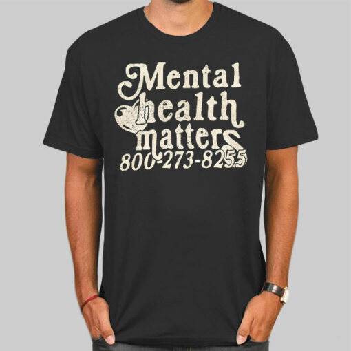 T Shirt Black Vintage CS Mental Health Matters