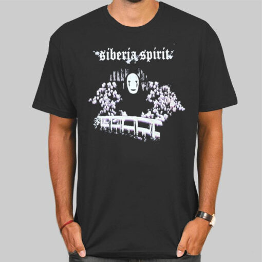 T Shirt Black Vintage Siberia Spirit Studio Ghibli