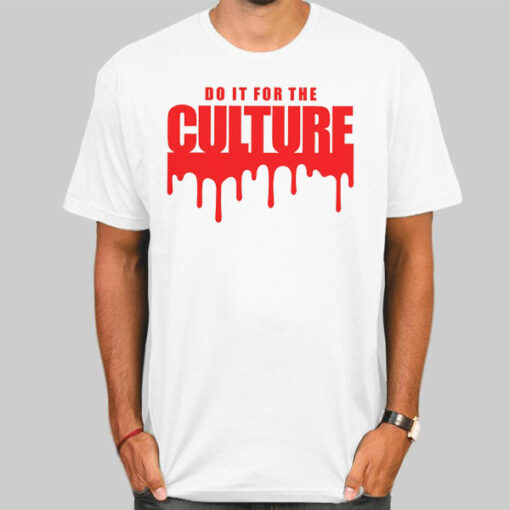 T Shirt White Drippy Do It for the Culture