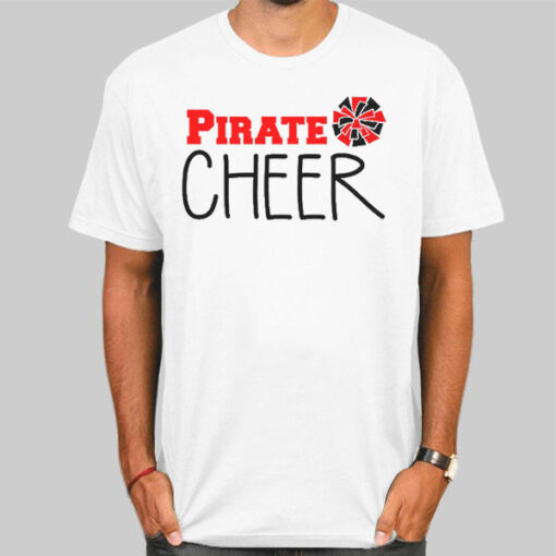 T Shirt White Funny Printed Pirate Cheer