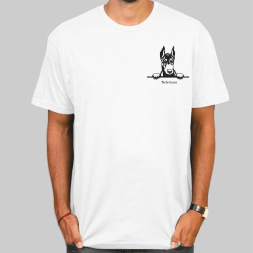 T Shirt White Inspired Dog Lover Doberman
