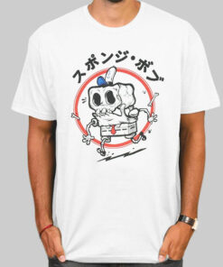 Scary Japan Spongebob Skeleton Shirt