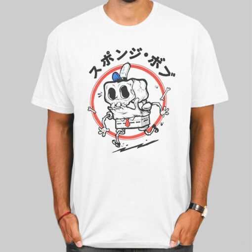 Scary Japan Spongebob Skeleton Shirt