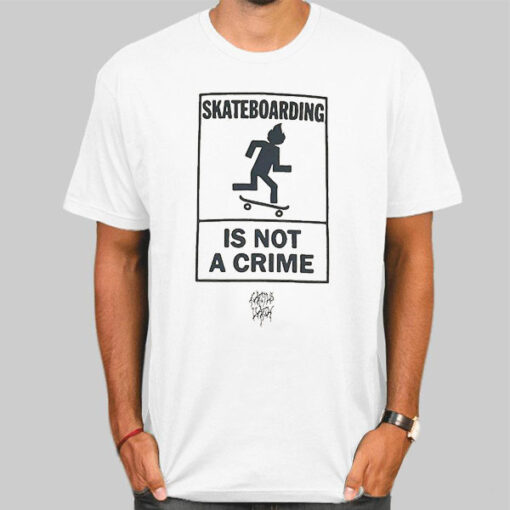 Skateboarding Crime Art Graphic Shirt