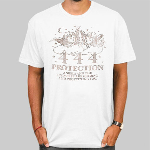 T Shirt White Vintage Protection Angels 444