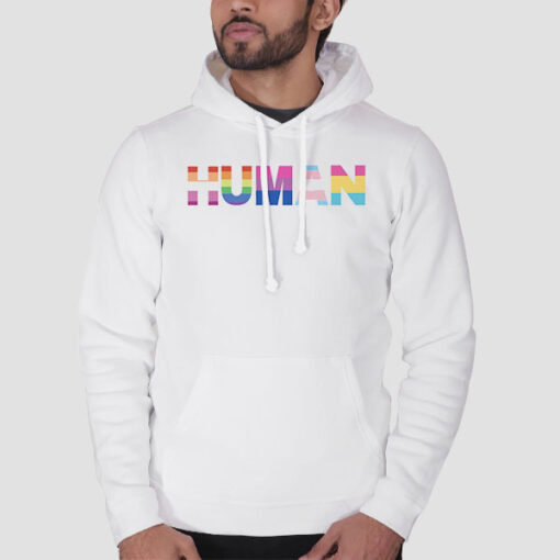 Rainbow Typography Human Hoodie