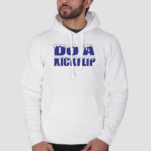 Hoodie White Snow Letter Lionel Messi Do a Kickflip