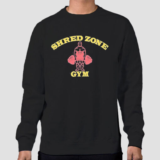 Sweatshirt Black Inspired Shred Zone Gym