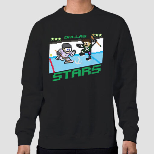 Sweatshirt Black Nintendo Game Dallas Stars Hockey