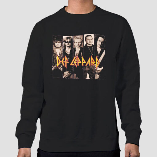 Sweatshirt Black Tour 1992 Def Leppard Vintage