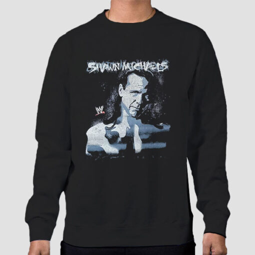 Sweatshirt Black Vintage Graphic WWE Shawn Michaels