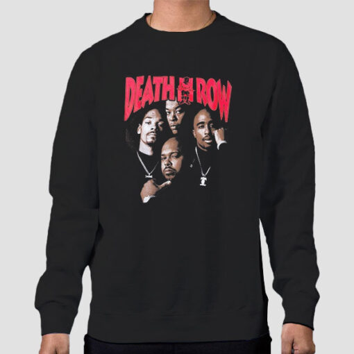 Sweatshirt Black Vintage Hip Hop Rapper Death Row