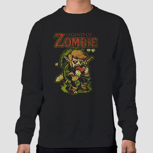 Sweatshirt Black Vintage Legend of Zombie