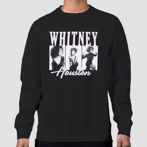 Sweatshirt Black Vintage Photo Whitney Houston