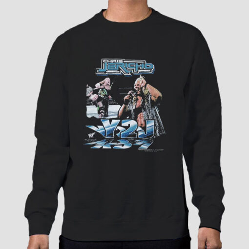 Sweatshirt Black Vintage Y2j WWF Chris Jericho
