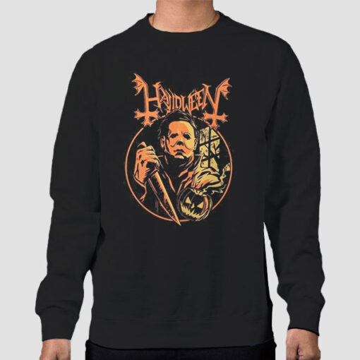 Sweatshirt Black Vtg Halloween Michael Myers