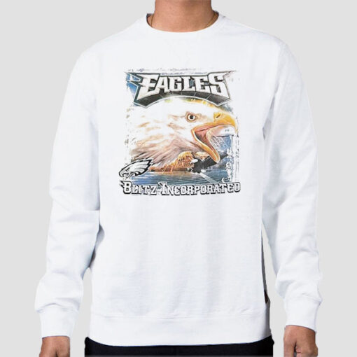 Sweatshirt White Philadelphia Y2k Vintage Eagles