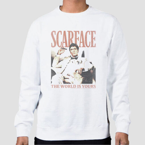 Sweatshirt White Vintage Movie Tony Montana Scarface