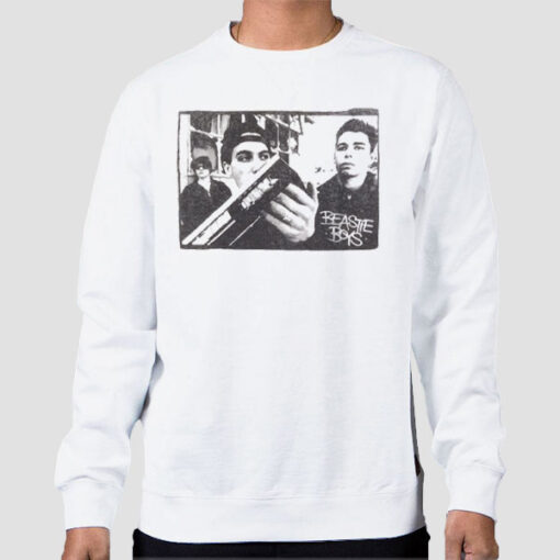 Sweatshirt White Vintage Photo Rapper Beastie Boys