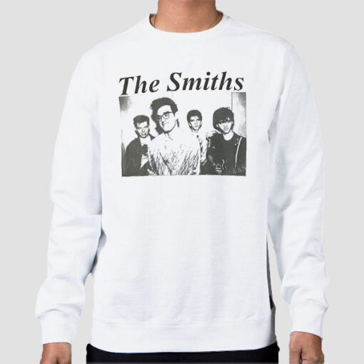 Sweatshirt White Vintage Potrait the Smiths Band