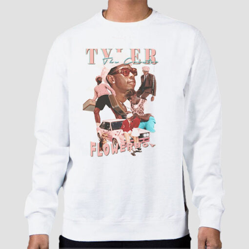 Sweatshirt White Vtg Album Flower Boy Tyler the Creater Shirt