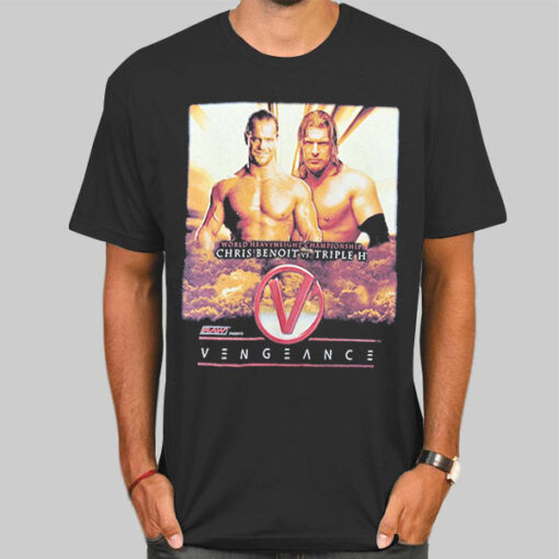 Vtg Vengeance Triple H vs Chris Benoit T Shirt