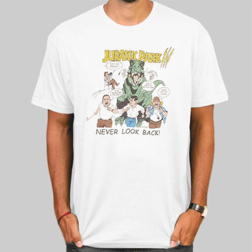 Never Look Back Jurassic Park Vintage T Shirt