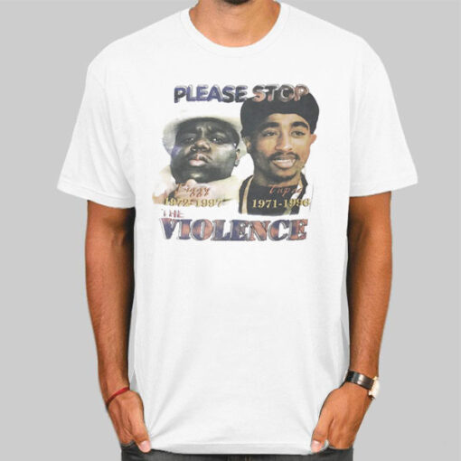 Vtg the Violence Biggie and Tupac Tee Shirt
