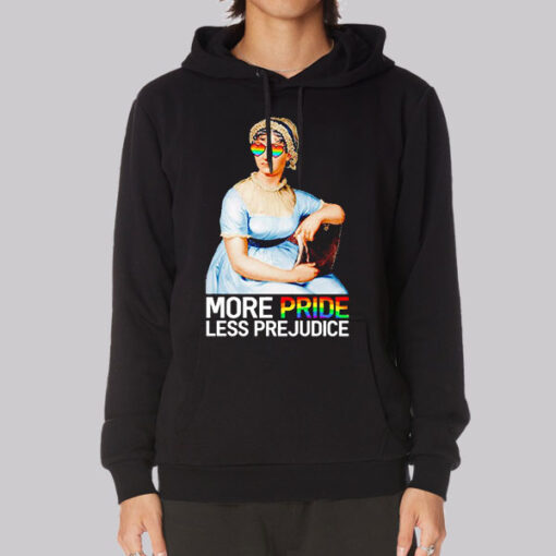 Black Hoodie Vintage More Pride Less Prejudice