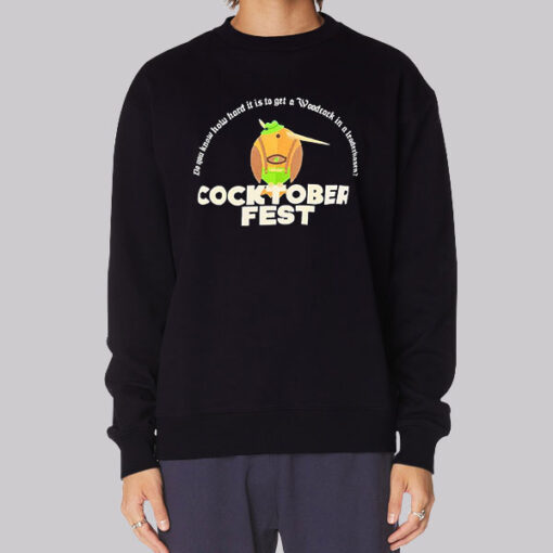 Black Sweatshirt Get a Woodkock Fest Cocktober